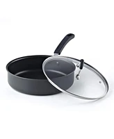 Cook N Home 3 Quart/24cm Anodized Nonstick Saute Pan, 3 Quarts, Black