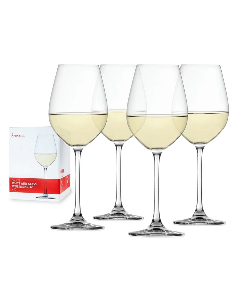 Spiegelau Salute White Wine Glasses, Set of 4, 16.4 Oz