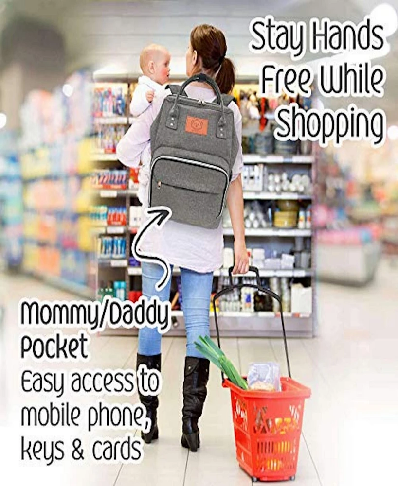 KeaBabies Original Diaper Bag Backpack