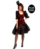 Buy Seasons Women's Saloon Girl Plus Costume