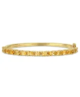 Oval-Cut Citrine (6-3/4 ct. t.w) Bangle in 18k Yellow Gold Over Sterling Silver
