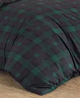 Eddie Bauer Woodland Tartan Green Duvet Cover Set