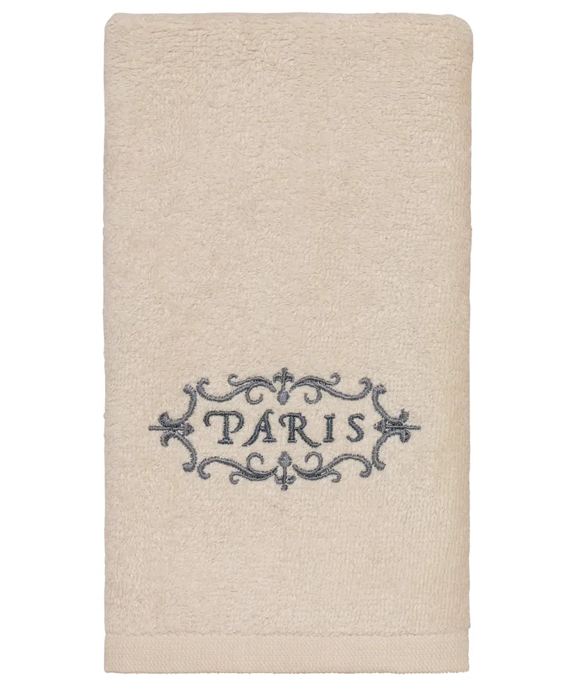 Avanti Paris Botanique Embroidered Cotton Fingertip Towel, 11" x 18"