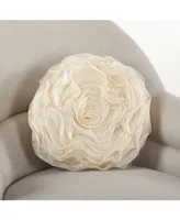 Saro Lifestyle Rose Decorative Pillow, 16" Round