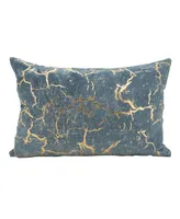 Saro Lifestyle Foil Fragment Decorative Pillow, 12" x 18"