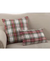 Saro Lifestyle Classic Tartan Plaid Pattern Cotton Throw Pillow, 12" x 20"