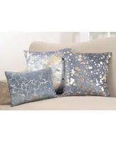 Saro Lifestyle Foil Fragment Decorative Pillow, 12" x 18"