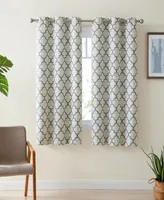 Hlc.me Lattice Print Drape Blackout Curtains Pattern - Weather Insulated Curtains