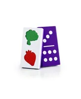 Guidecraft Jumbo Texture Food Dominoes - Multi