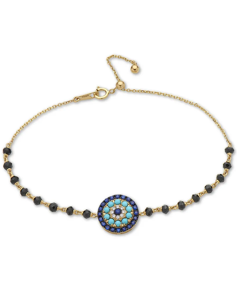 Effy Multi-Gemstone Halo Disc Bracelet in 14k Gold