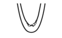 Steeltime Men's black Ip Plated Stainless Steel 24" Snake Style Chain Necklaces