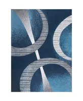 Global Rug Design Loma LOM02 Dark Blue 7'8" x 10'7" Area Rug