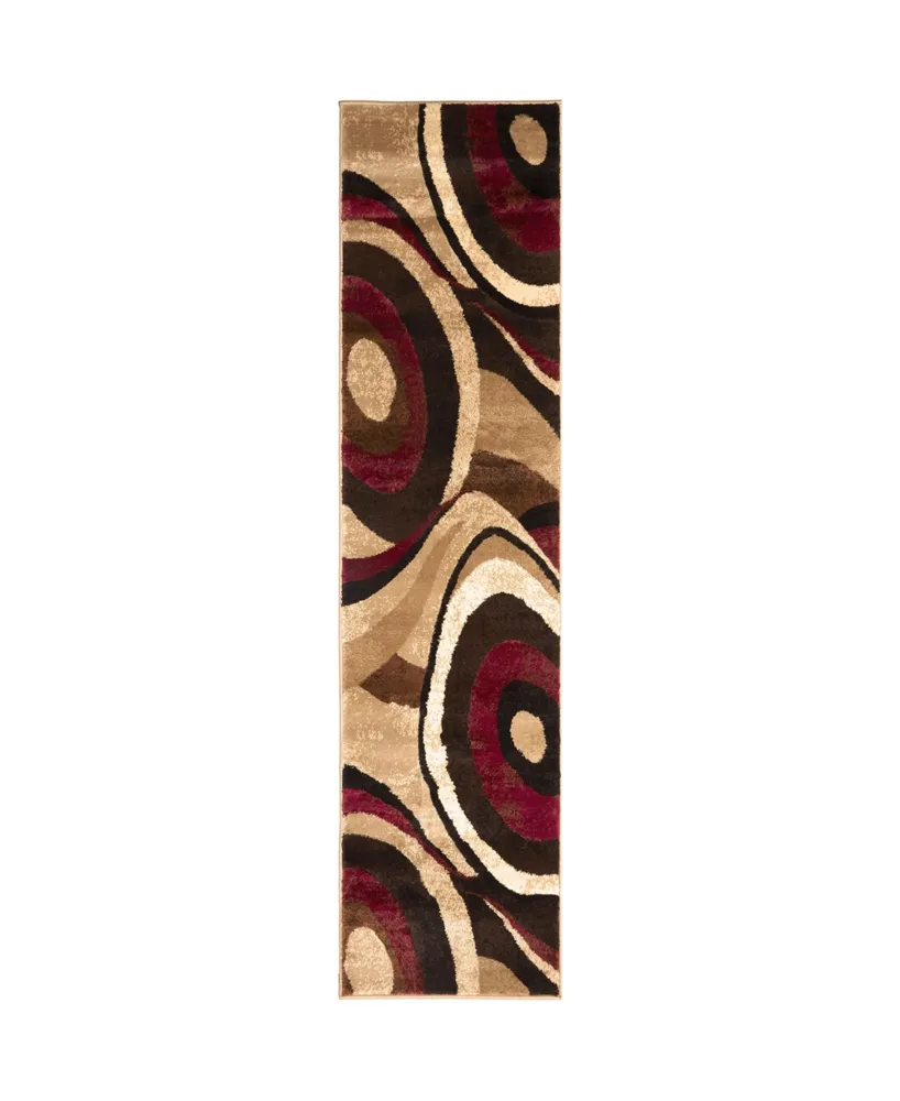 Global Rug Designs Brighton BRI13 Brown 2'2" x 6' Runner Area Rug