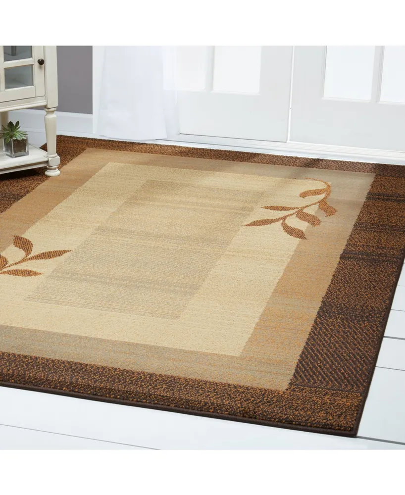 Global Rug Designs Primacy PRI04 Brown 7'8" x 10'4" Area Rug