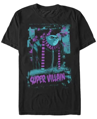 Minions Illumination Men's Despicable Me Gru Neon Super Villain Short Sleeve T-Shirt