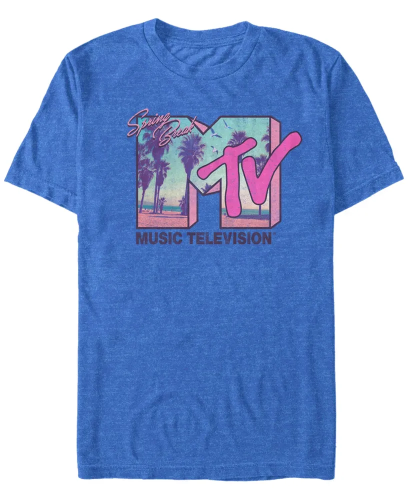 Mtv Men's Spring Break Sunset Logo Short Sleeve T-Shirt