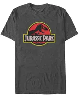 Jurassic Park Men's Classic Distressed Logo Short Sleeve T-Shirt