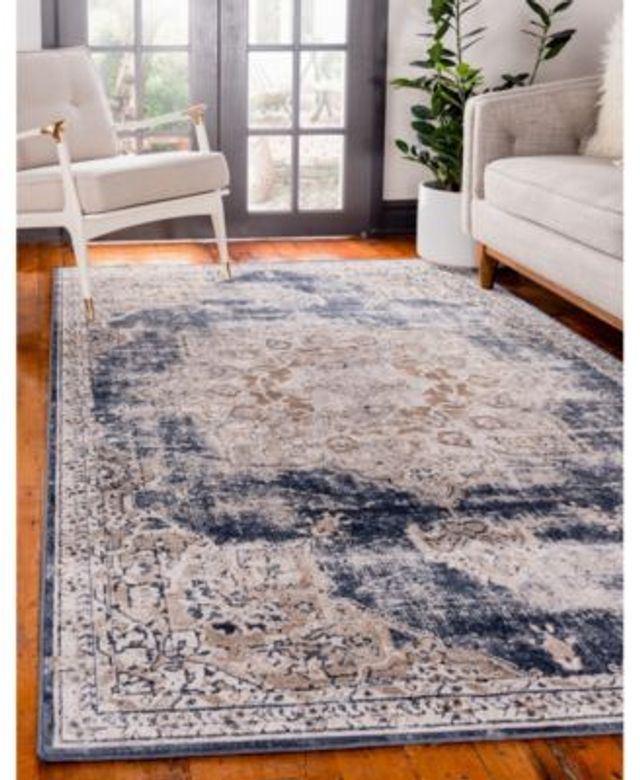 Bayshore Home Odette Ode1 Dark Blue Area Rug Collection