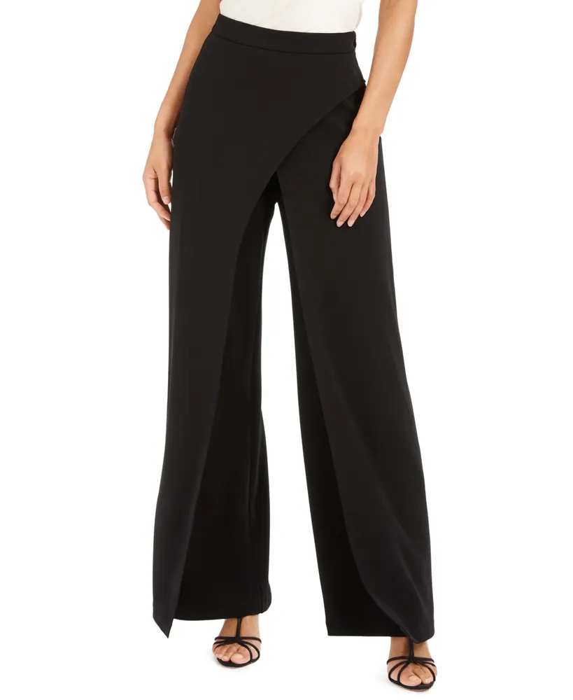 Petite Mariner Wide Leg Pants in Crepe