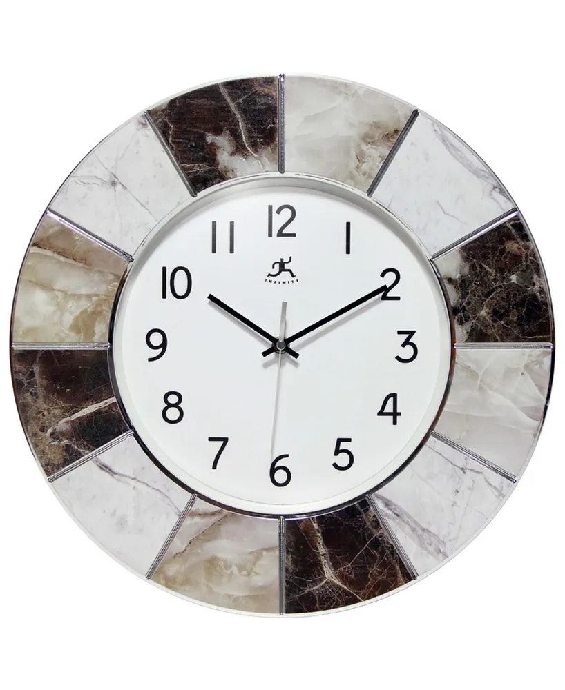 Infinity Instruments Modern Marble Wall Clock