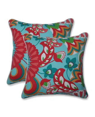 Sophia Floral 18" x 18" Outdoor Decorative Pillow 2-Pack