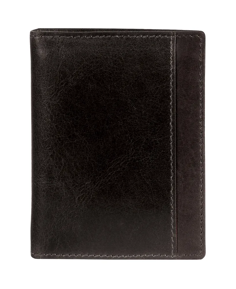 Mancini Casablanca Collection Men's Rfid Secure Center Unique Vertical Wing Wallet