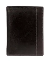 Mancini Casablanca Collection Men's Rfid Secure Center Unique Vertical Wing Wallet