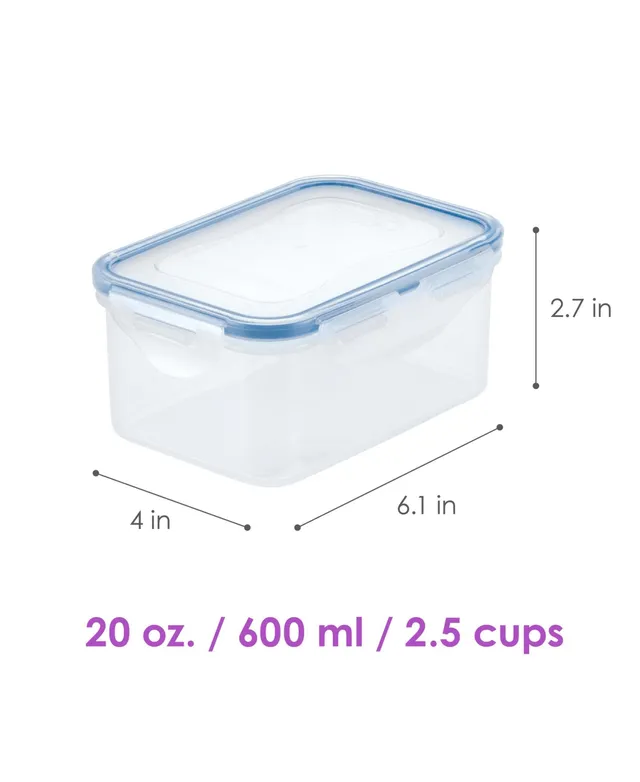 Easy Essentials Divided Food Storage Containers 54oz 2 PC Set - Clear - 2 Piece