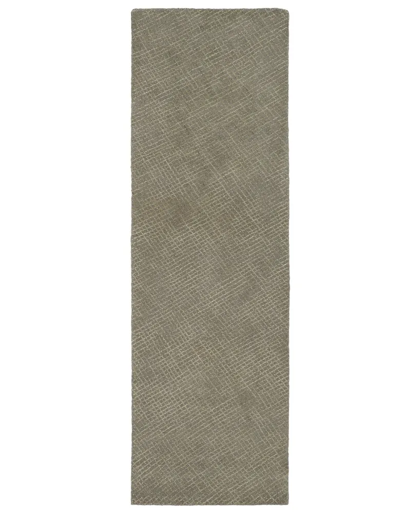 Kaleen Textura TXT06-75 Gray 2'6" x 8' Runner Rug