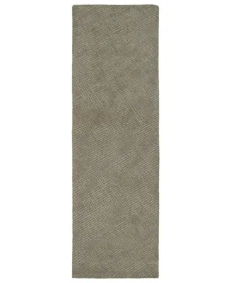 Kaleen Textura TXT06-75 Gray 2'6" x 8' Runner Rug