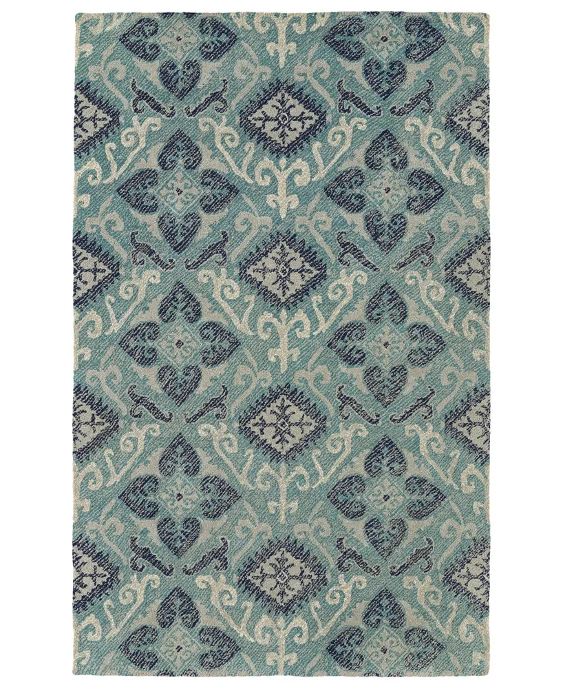 Kaleen Weathered WTR03-91 Teal 2' x 3' Outdoor Area Rug