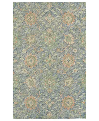 Kaleen Weathered WTR07-17 Blue 5' x 7'6" Outdoor Area Rug