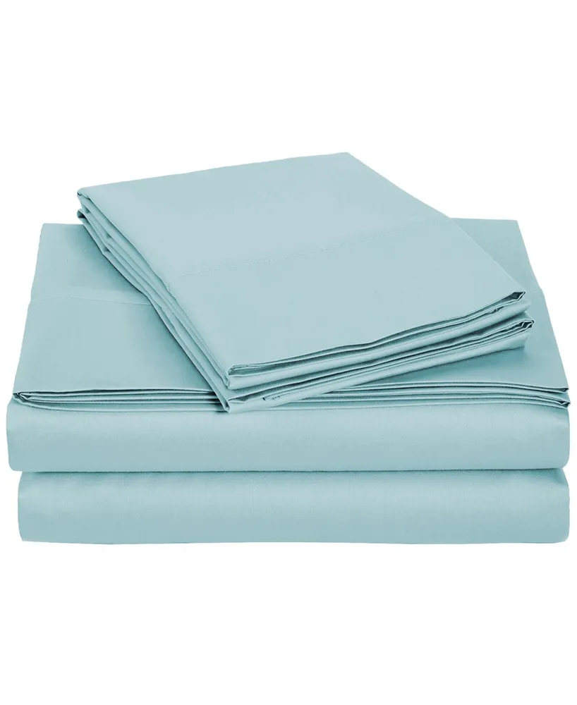 Universal Home Fashions University 6 Piece Light Blue Solid King Sheet Set