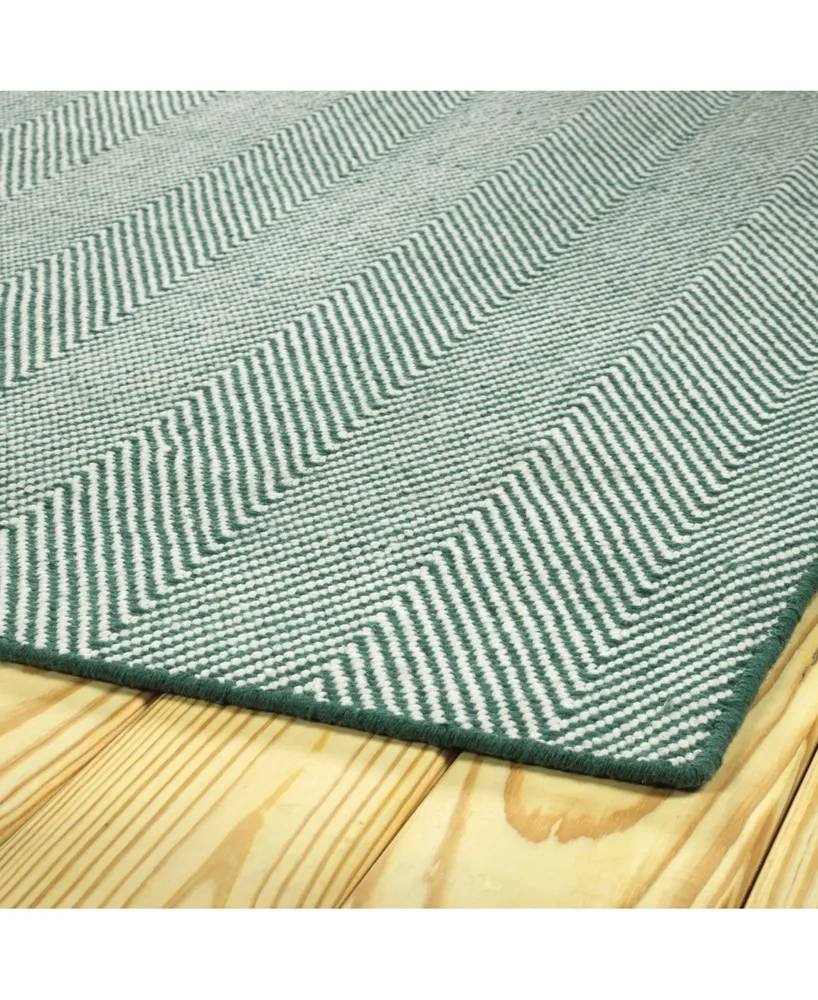 Kaleen Ziggy ZIG01-91 Teal 3' x 5' Outdoor Area Rug