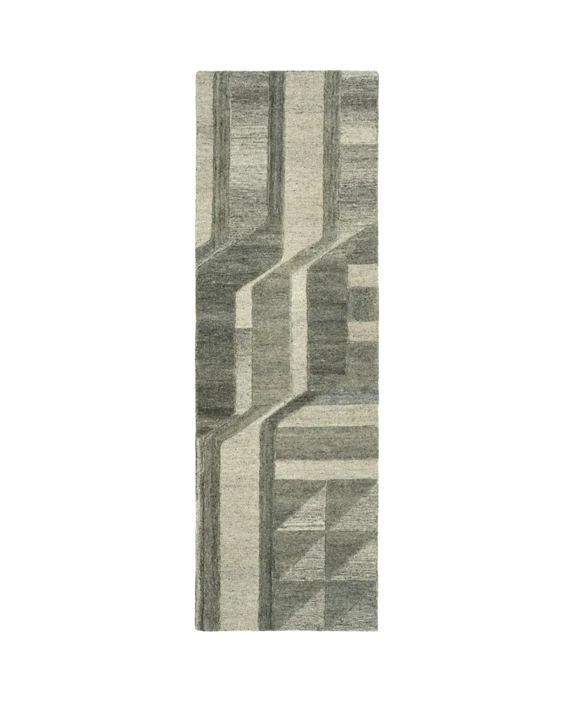 Kaleen Alzada ALZ02-49 Brown 2'6" x 8' Runner Rug