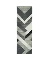 Kaleen Alzada ALZ03-38 Charcoal 2'6" x 8' Runner Rug