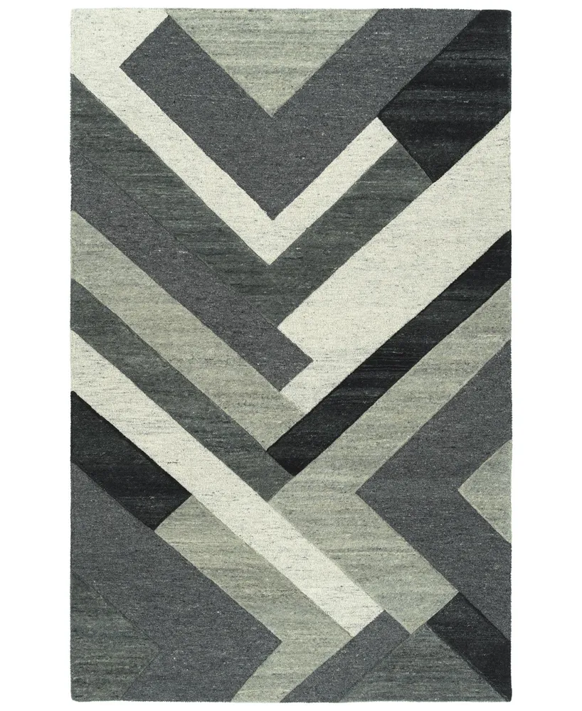 Kaleen Alzada ALZ03-38 Charcoal 5' x 7'9" Area Rug