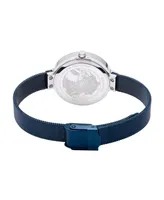 Bering Women's Solar Powered Blue Stainless Steel Mesh Bracelet Watch 31mm