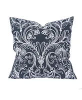Manor Luxe Jacquard Crewel Embroidered Pillow