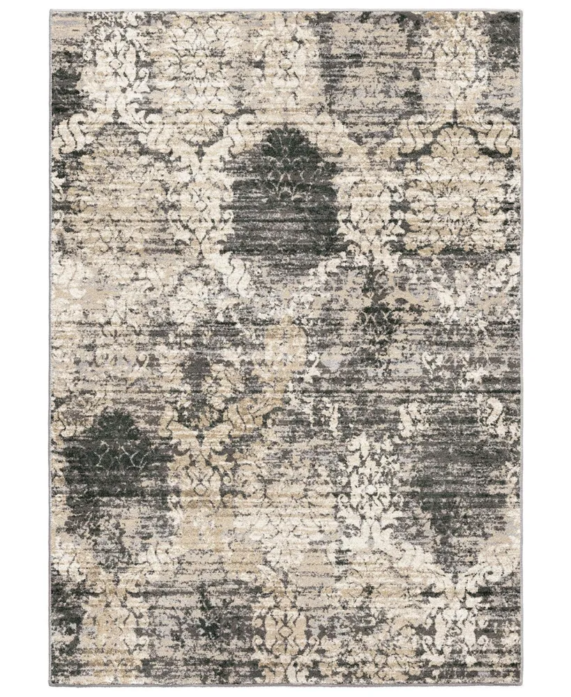 Orian Riverstone Oxford Burst Cloud Gray 6'7" x 9'6" Area Rug