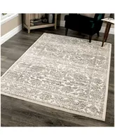 Orian Riverstone Persian Tonal Light Gray 6'7" x 9'6" Area Rug