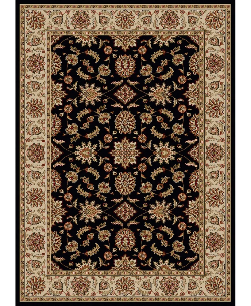 Closeout! Km Home 1592/1010/Black Pesaro Black 3'3" x 4'11" Area Rug