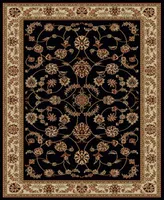 Closeout! Km Home 1596/1311/Black Pesaro Black 5'5" x 7'7" Area Rug