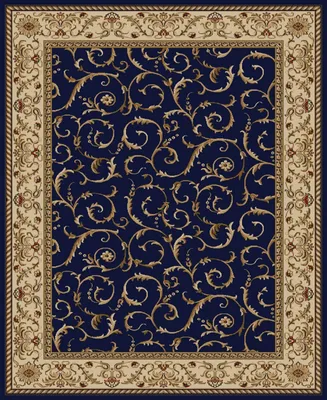 Closeout! Km Home 1599/1551/Navy Pesaro Blue 5'5" x 7'7" Area Rug