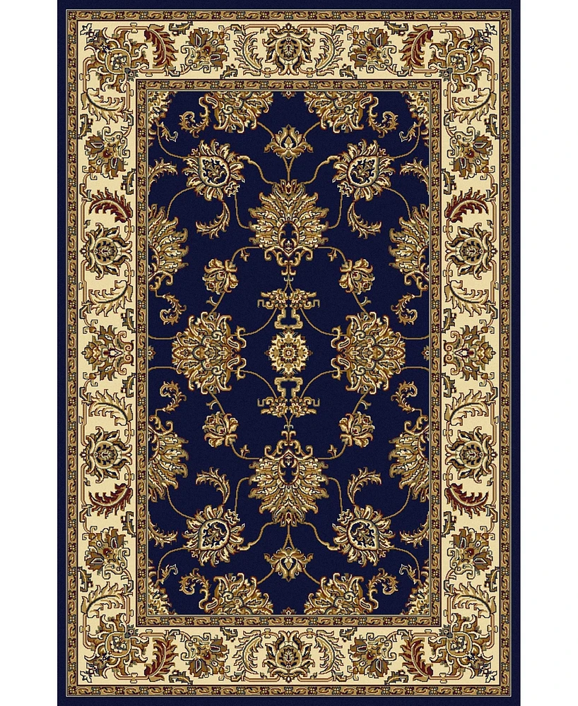 Closeout! Km Home 1330/1241/Navy Navelli Blue 5'5" x 8'3" Area Rug