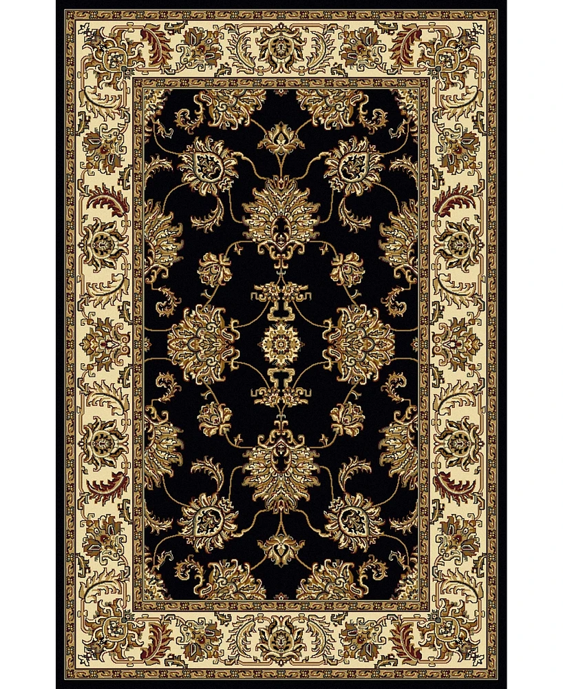 Closeout! Km Home 1330/1223/Black Navelli Black 7'9" x 11'6" Area Rug