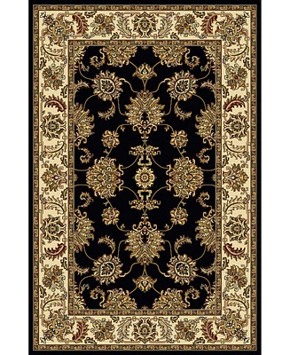 Closeout! Km Home 1330/1223/Black Navelli Black 7'9" x 11'6" Area Rug
