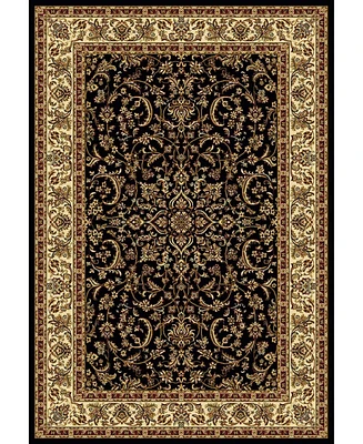 Closeout! Km Home 1318/1522/Black Navelli Black 7'9" x 11'6" Area Rug