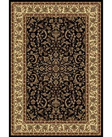 Closeout! Km Home 1318/1522/Black Navelli Black 7'9" x 11'6" Area Rug