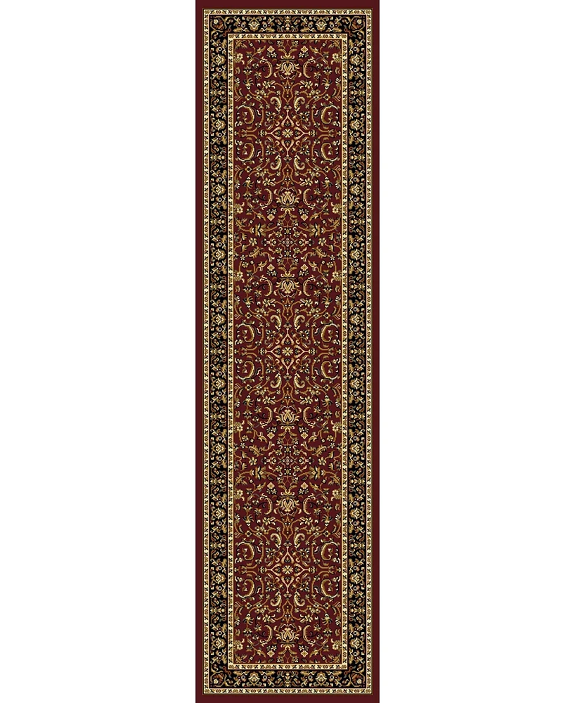Closeout! Km Home 1318/1533/Burgundy Navelli Red 2'2" x 8' Runner Rug